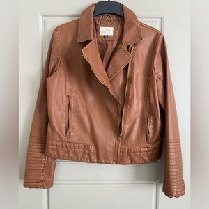 Universal Thread Carmel Faux Leather Jacket- Large